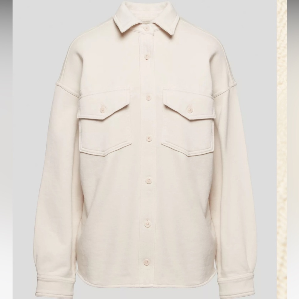 Aritzia Wilfred  Free Terry Fleece Shirt Jacket